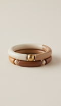 Stacking Bangle With Ceramic Accent